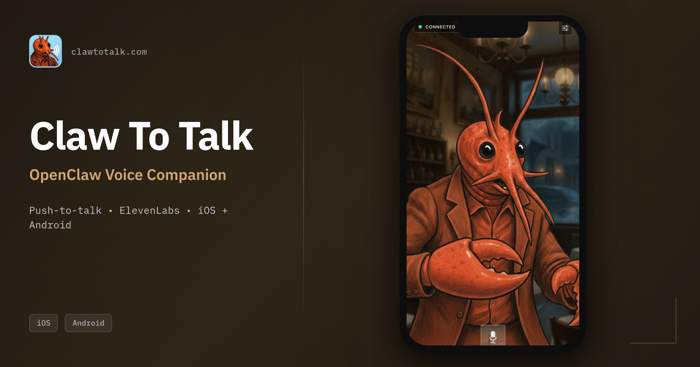 Claw To Talk: OpenClaw Voice Companion Screenshot